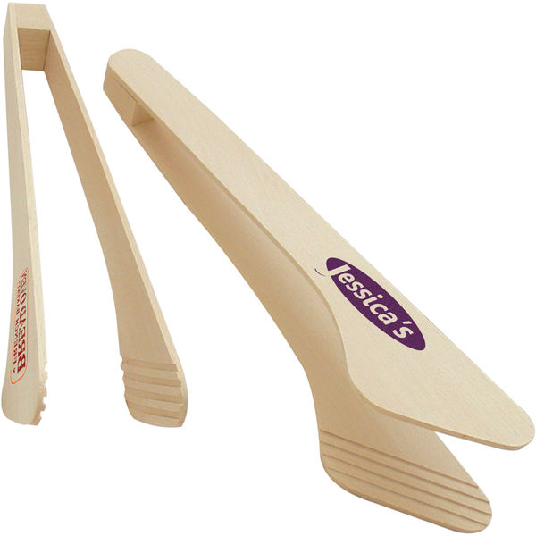 Printed Wooden Tongs 30cm