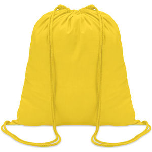 Yellow drawstring bag logo printed 397076