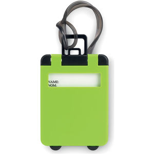 Green luggage tag custom printed with yo 397662