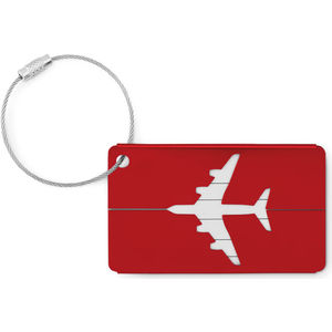 Red aluminium luggage tag - promotional  397718