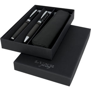 Luxe Carbon duo pen gift set with pouch 413952