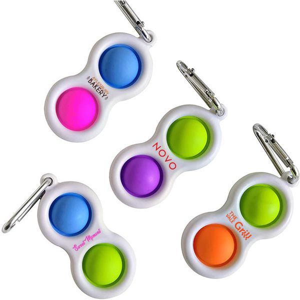 Printed Pop it Fidget Keyring | Branding Ovation | Logo Printed ...