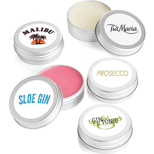Promotional What's your Tipple Lip Balm in an Aluminium Tin (10ml