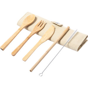 Corpax 5pc bamboo cutlery set in a brand 462245