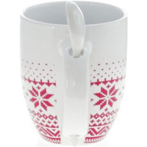 Ceramic mug 370 ml with spoon, Christmas 470758