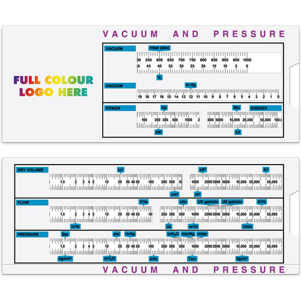 Printed Vacuum and Pressure Calculator
